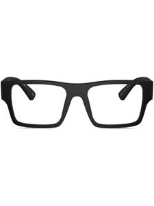 Prada Eyewear logo-engraved square-frame glasses - Noir