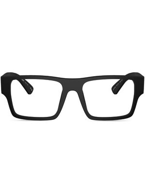 Prada Eyewear lunettes de vue carrées à logo gravé - Noir