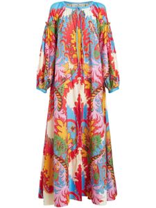 ETRO robe longue à imprimé cachemire - Bleu