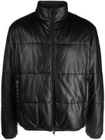 Armani Exchange veste matelassée en cuir - Noir - thumbnail