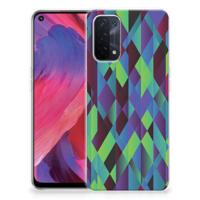 OPPO A93 5G | TPU Hoesje | Abstract Green Blue