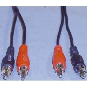 e+p B 33/10 audio kabel 10 m 2 x RCA Zwart