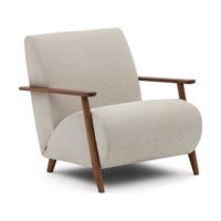 Kave Home Meghan fauteuil Pearl walnoot