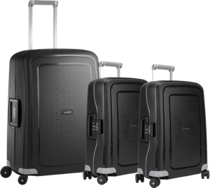 Samsonite S'cure Spinner 55+55+69cm Black Kofferset