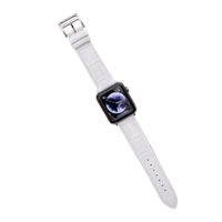 Bandje geschikt voor Apple Watch 38/40MM - Maat L - Horlogebandje - Gespsluiting - Polsband - Kunstleer - Wit Bandje geschikt voor Apple Watch 38/40MM - Maat L - Horlogebandje - Gespsluiting - Polsband - Kunstleer - Wit
