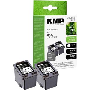 KMP Inktcartridge vervangt HP 301XL, CH563EE Compatibel 2-pack Zwart H75D 1719,4021