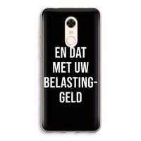 Belastinggeld - Zwart: Xiaomi Redmi 5 Transparant Hoesje