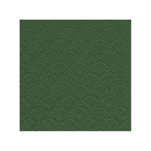 48x Luxe 3-laags servetten met patroon donker groen 33 x 33 cm