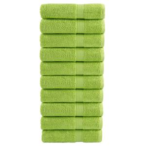 VidaXL Handdoeken solund 10 st 600 g/m² 50x100 cm appelgroen