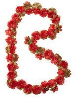 Basil flower garland - bloemenstreng - rood