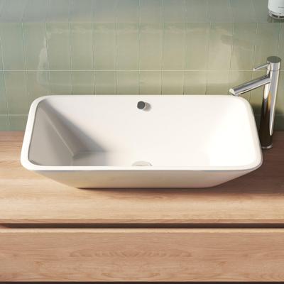 BRAUER Dawn waskom - 71 met overloop keramiek - hoogglans wit WK-DW71HW