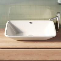 BRAUER Dawn waskom - 71 met overloop keramiek - hoogglans wit WK-DW71HW
