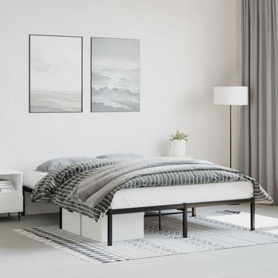 Bedframe metaal zwart 150x200 cm
