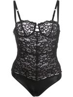 Fleur Du Mal body Charlotte en dentelle - Noir