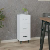 Dressoir 34,5x34x90 cm bewerkt hout wit - thumbnail