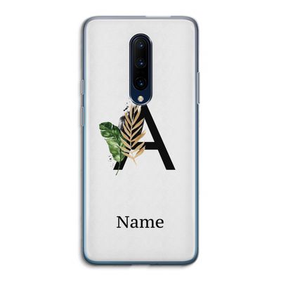 Charcoal Flora: OnePlus 7 Pro Transparant Hoesje