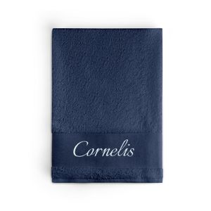 Handdoek borduren - Navy