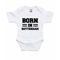 Born in Rotterdam cadeau baby rompertje wit jongen/meisje - thumbnail