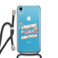Pizza is the answer: iPhone XR Transparant Hoesje met koord Pizza is the answer: iPhone XR Transparant Hoesje met koord