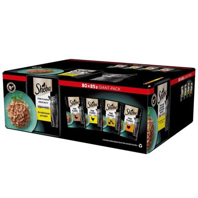 SHEBA Delicacy Gevogelte-aroma's in gelei - nat kattenvoer - 80x 85 g