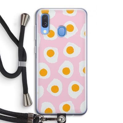 Dancing eggs: Samsung Galaxy A40 Transparant Hoesje met koord