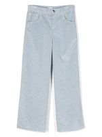 Brunello Cucinelli Kids pantalon en velours côtelé - Bleu - thumbnail