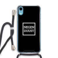 Negenduust black: iPhone XR Transparant Hoesje met koord
