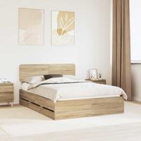 Bedframe met lade Sonoma Eiken 150 x 200 cm Geconstrueerd hout