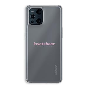 kwetsbaar: Oppo Find X3 Transparant Hoesje