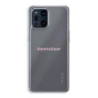 kwetsbaar: Oppo Find X3 Transparant Hoesje - thumbnail