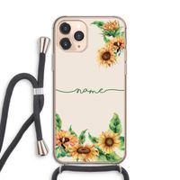 Zonnebloemen: iPhone 11 Pro Transparant Hoesje met koord