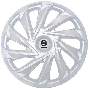 4-Delige Sparco Wieldoppenset Varese 16-inch zilver SP1680SV