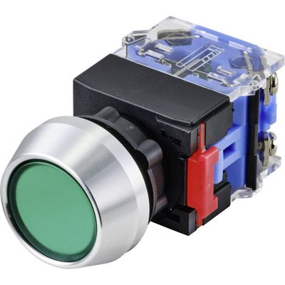 TRU COMPONENTS TC-9428100 LAS0-L-11Z/G Drukschakelaar 250 V 5 A 1x uit/aan Continu IP40 1 stuk(s)