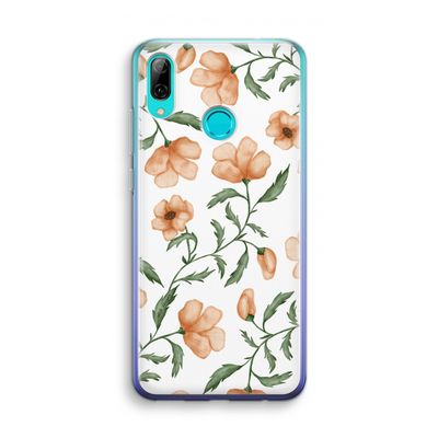 Peachy flowers: Huawei P Smart (2019) Transparant Hoesje