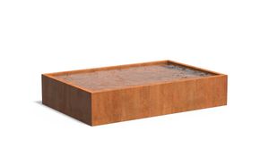 Cortenstaal vijverbak 300x200x60cm.