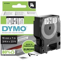 Labeltape DYMO D1 45803 Polyester Tapekleur: Wit Tekstkleur:Zwart 19 mm 7 m