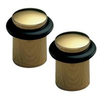 AMIG Deurstopper/deurbuffer - 2x - D28mm - inclusief schroeven - goud - thumbnail