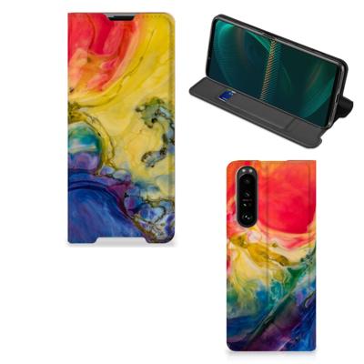 Bookcase Sony Xperia 5 III Watercolor Dark Bookcase Sony Xperia 5 III Watercolor Dark