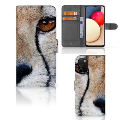 Samsung Galaxy A03s | Telefoonhoesje | Met pasjeshouder | Cheetah