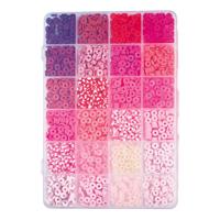 Lobbes Polymeer kralen rood-roze tinten