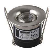 Inbouw LED Spot Veranda 1W Natuurlijk Wit 4200K Mat Chroom Ø41mm