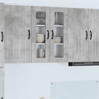 Keukenkast aan de muur Beton Grijs 60 x 31 x 80 cm Bewerkt hout Keukenkast aan de muur Beton Grijs 60 x 31 x 80 cm Bewerkt hout