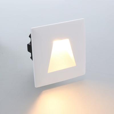 Vince LED IP65 wand trapverlichting CCT 3Watt vierkant WIT doorlusbaar voor WCD inbouwdoos