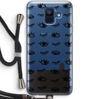 Eye pattern #2: Samsung Galaxy A6 (2018) Transparant Hoesje met koord