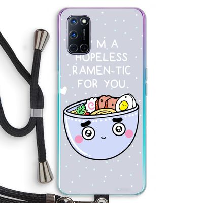 I'm A Hopeless Ramen-Tic For You: Oppo A52 Transparant Hoesje met koord