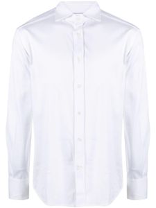 Brunello Cucinelli chemise en coton à col italien - Blanc