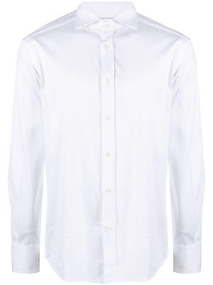 Brunello Cucinelli chemise en coton à col italien - Blanc