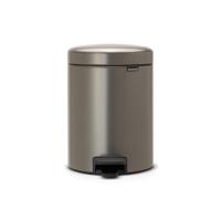 Brabantia NewIcon Pedaalemmer - 5 liter - kunststof binnenemmer - platinum 112683
