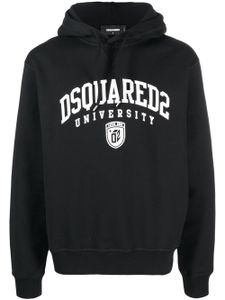 DSQUARED2 hoodie en coton à logo imprimé - Noir