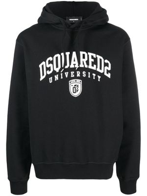 DSQUARED2 hoodie en coton à logo imprimé - Noir